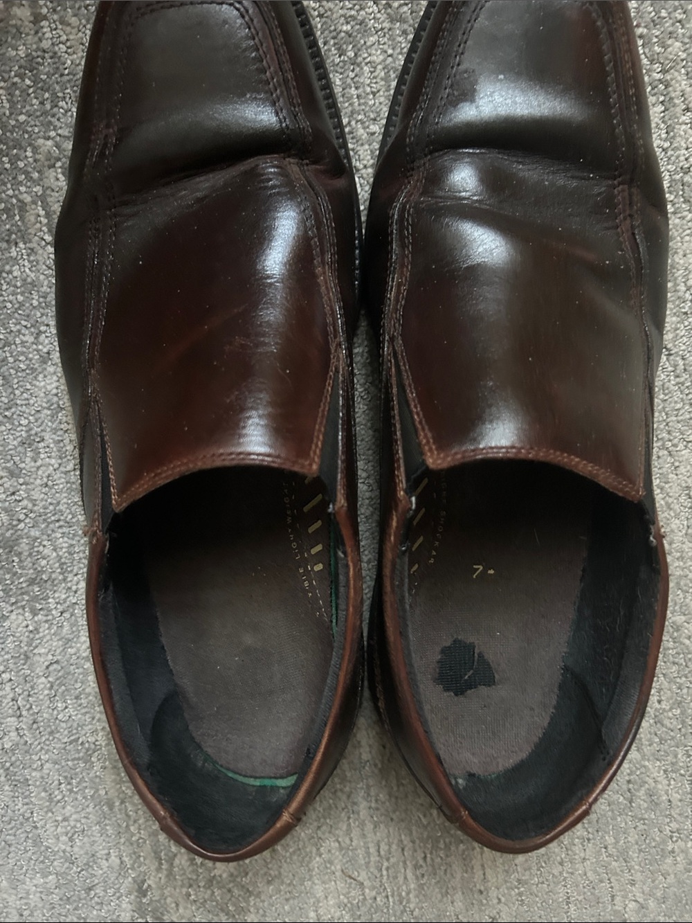 Men's Brown Leather Slip-On Dress Shoes